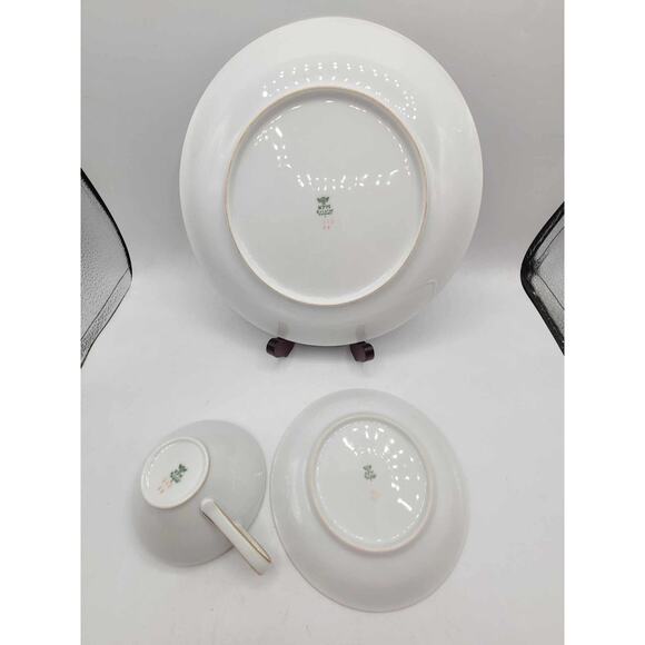 Vintage KPM Krister China Germany Gold Rose Design. 3-Piece Set. - Picture 10 of 12